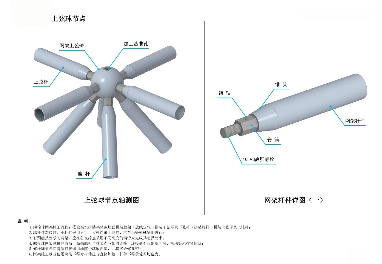 Upper chord ball joint