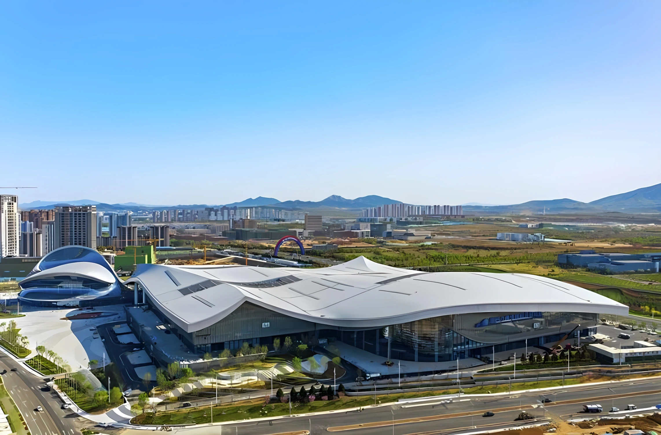 Steel Structure Gymnasium Exterior - Tianhe Engineering